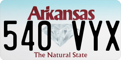 AR license plate 540VYX