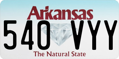 AR license plate 540VYY