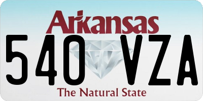 AR license plate 540VZA