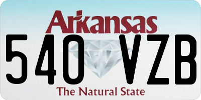 AR license plate 540VZB