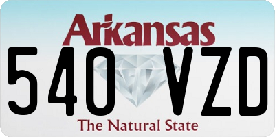 AR license plate 540VZD
