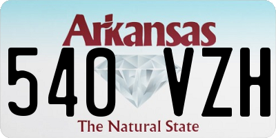 AR license plate 540VZH
