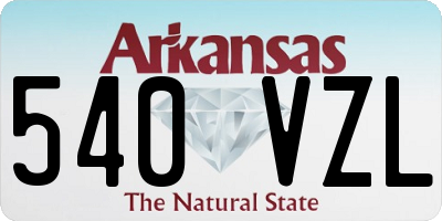 AR license plate 540VZL