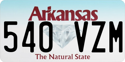 AR license plate 540VZM