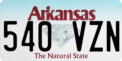 AR license plate 540VZN