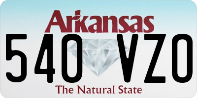 AR license plate 540VZO