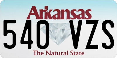 AR license plate 540VZS