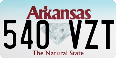 AR license plate 540VZT