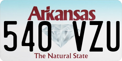 AR license plate 540VZU