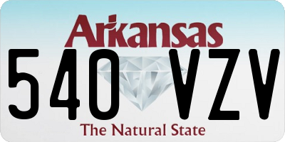 AR license plate 540VZV
