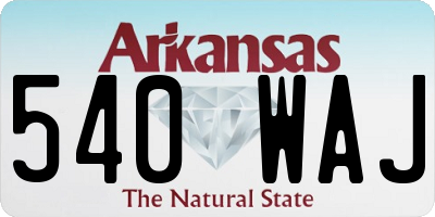 AR license plate 540WAJ