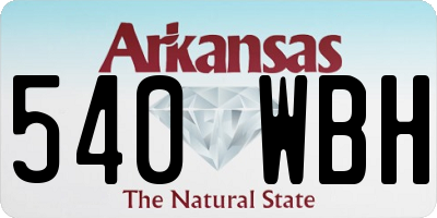 AR license plate 540WBH