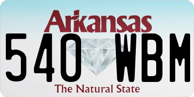 AR license plate 540WBM