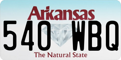 AR license plate 540WBQ