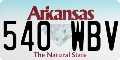 AR license plate 540WBV
