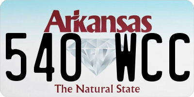 AR license plate 540WCC