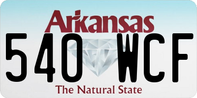 AR license plate 540WCF