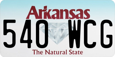 AR license plate 540WCG