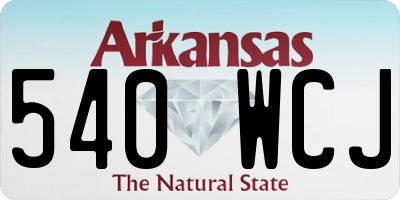 AR license plate 540WCJ