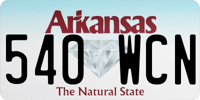 AR license plate 540WCN