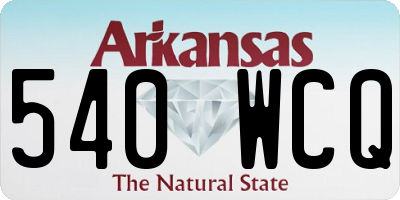 AR license plate 540WCQ