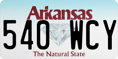 AR license plate 540WCY