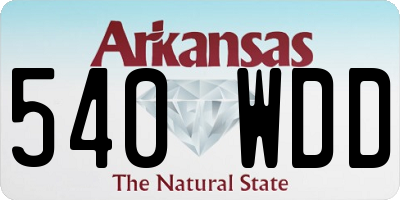 AR license plate 540WDD