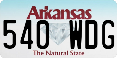 AR license plate 540WDG