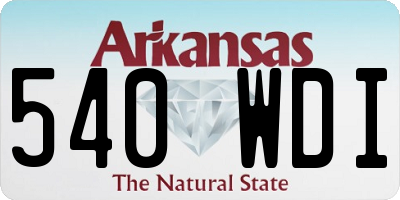 AR license plate 540WDI