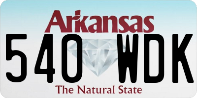 AR license plate 540WDK