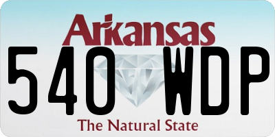 AR license plate 540WDP