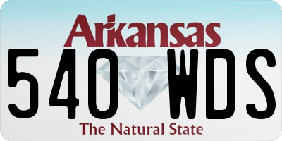 AR license plate 540WDS