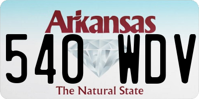 AR license plate 540WDV