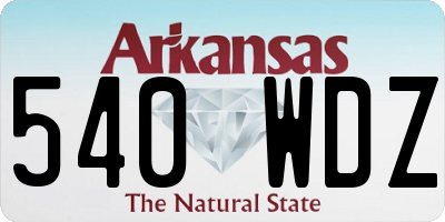 AR license plate 540WDZ