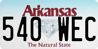 AR license plate 540WEC