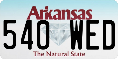 AR license plate 540WED