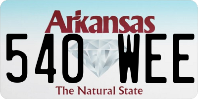 AR license plate 540WEE