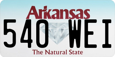 AR license plate 540WEI