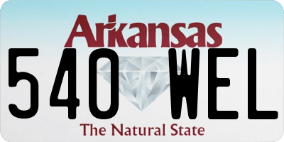 AR license plate 540WEL