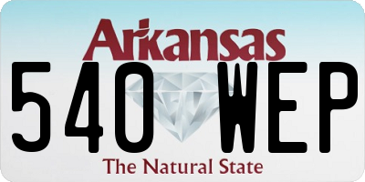 AR license plate 540WEP