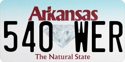 AR license plate 540WER