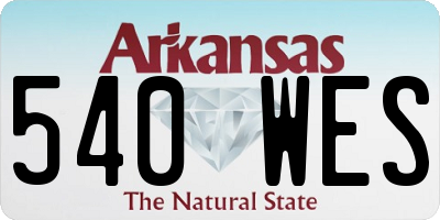 AR license plate 540WES