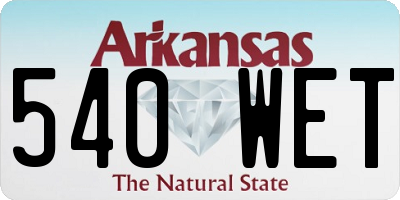 AR license plate 540WET