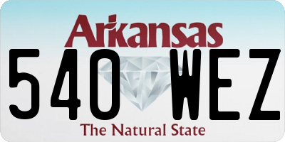 AR license plate 540WEZ