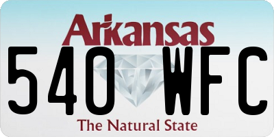 AR license plate 540WFC