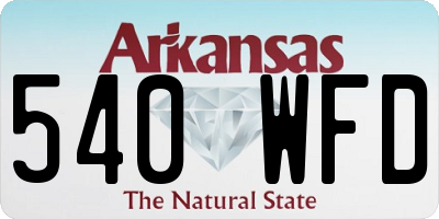 AR license plate 540WFD