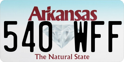 AR license plate 540WFF