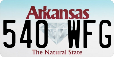AR license plate 540WFG