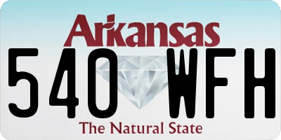 AR license plate 540WFH
