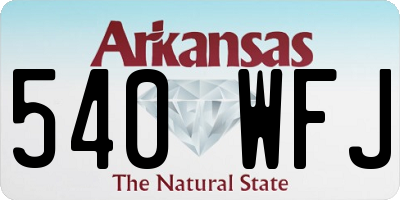 AR license plate 540WFJ